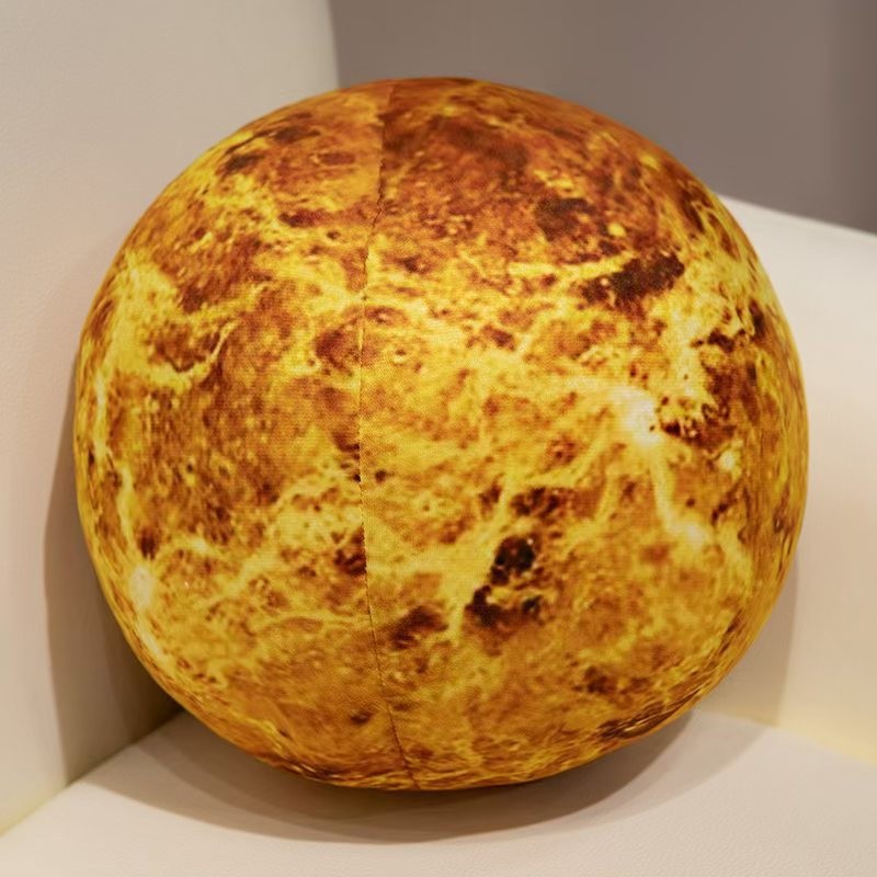 Simulación de la tierra sol luna planetas colgantes juguetes de peluche almohada esférica regalo para niños muñecas de tela