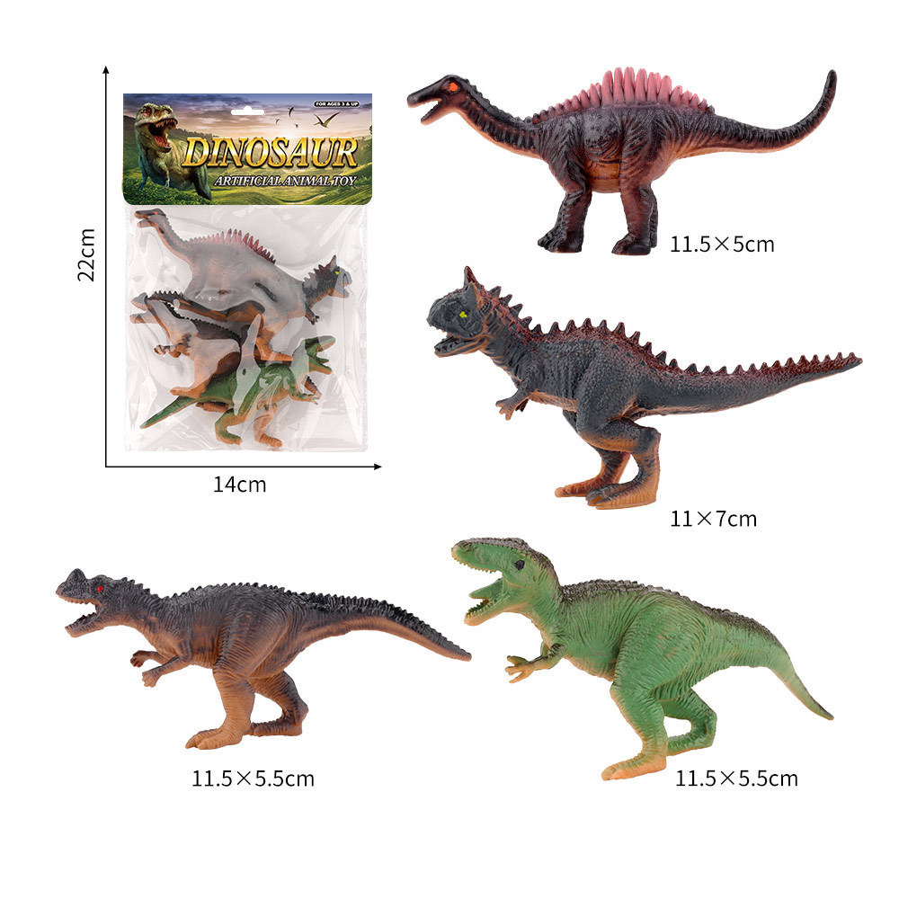 Juego de juguete de modelo de animal de dinosaurio de simulación de PVC granja océano aves de corral insectos rompecabezas para niños adornos de educación temprana
