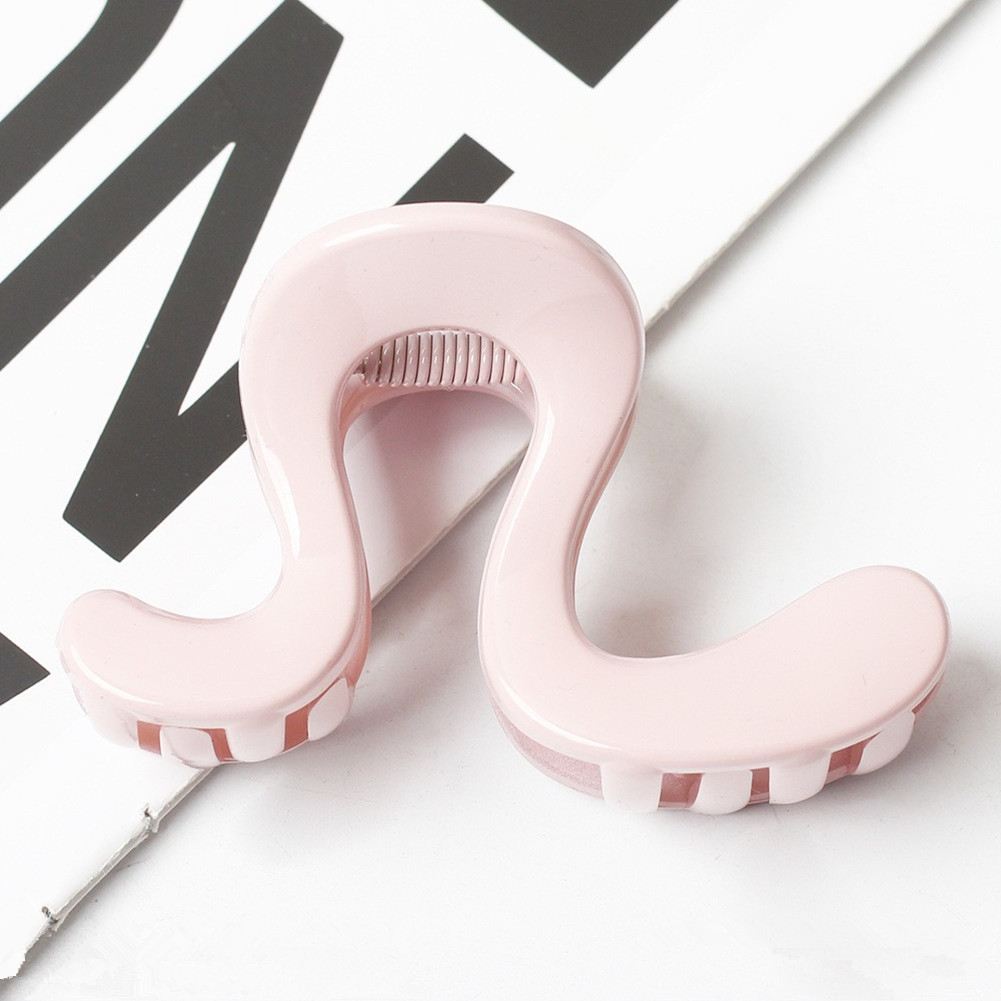 Diseño simple sensación de agarración de palabras grandes, cola de caballo alta fijación artefacto clip de cabello relajado, disco de cabello detrás del cerebro clip de pescado