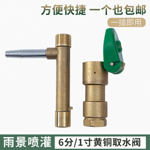 1寸黄铜取水阀杆 铜取水器 取水阀钥匙洒水栓园林取水器DN25