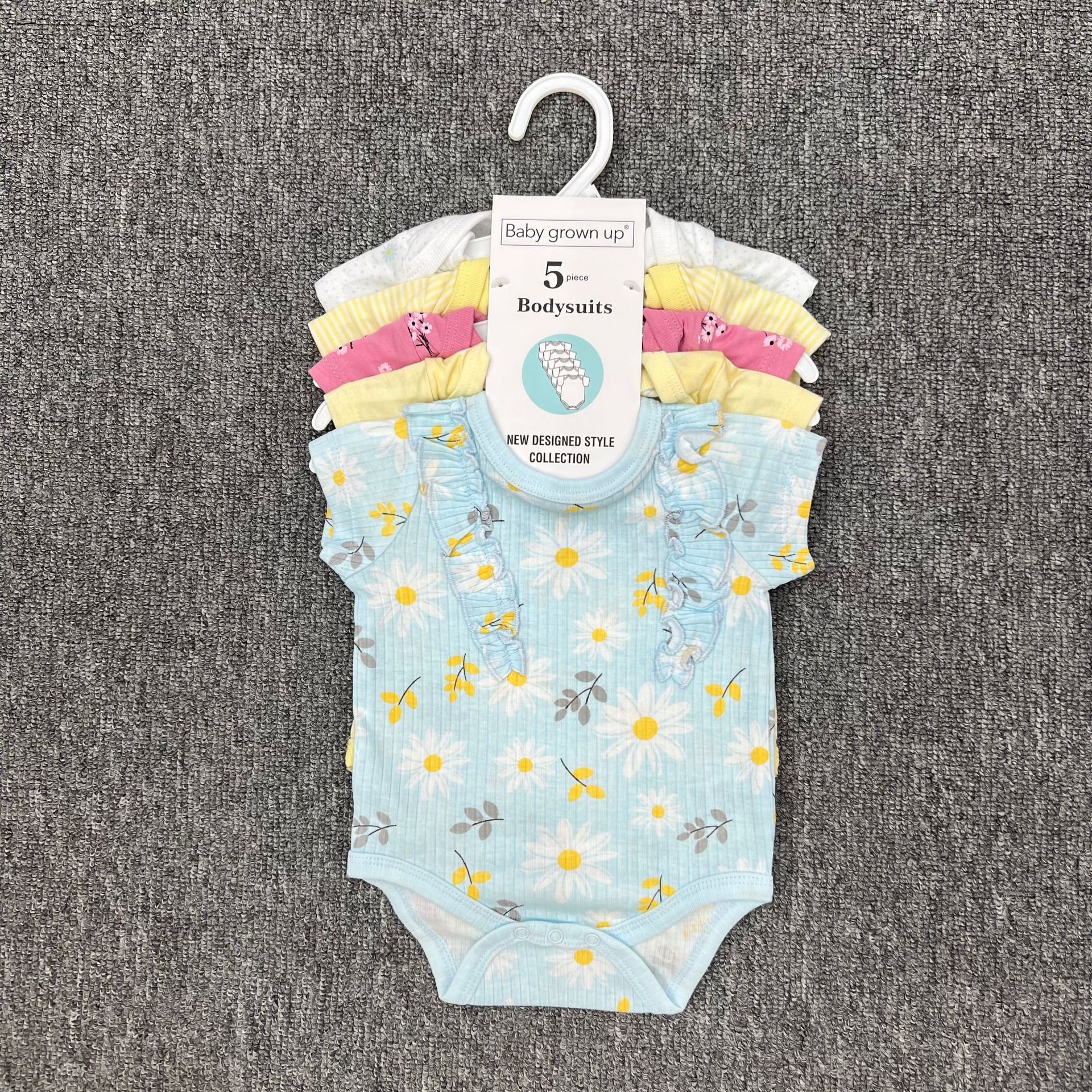 Mono de bebé para gatear, conjunto de cinco piezas de manga corta, 5 bodies versátiles para comercio exterior