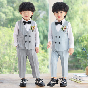Boys' Vest Set Autumn and Winter New Children's Kindergarten Performance Boys' Host Dress