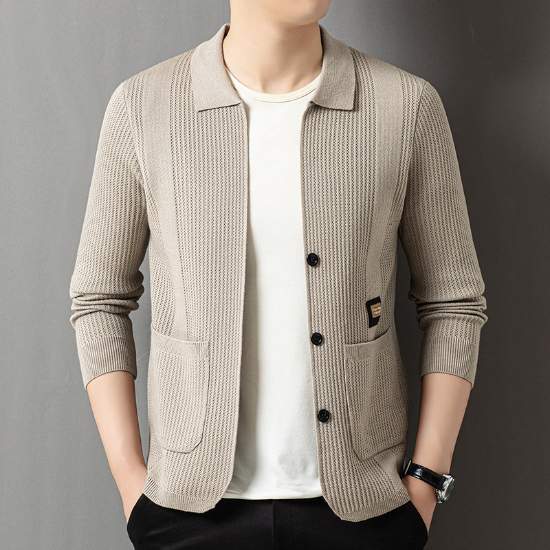 Autumn Hot-selling Knitted Cardigan Men's Sweater Jacket, Trendy Men's...