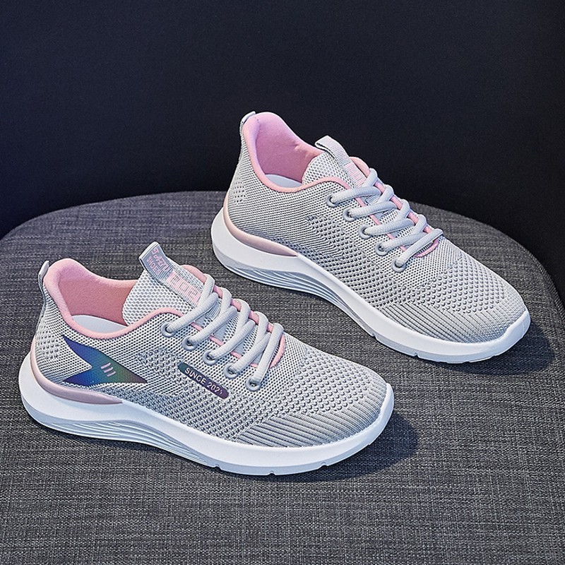 Zapatos deportivos de mujer 2023 nuevos zapatos de red de otoño respirables zapatos casuales blancos casuales zapatos casuales zapatos para correr
