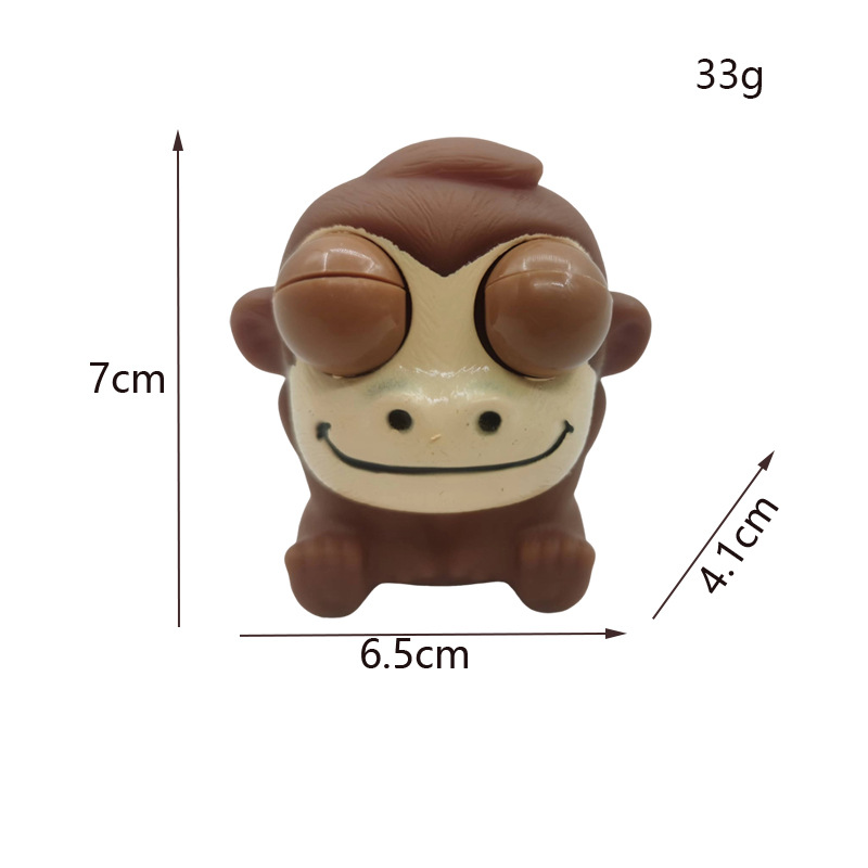 눈을 가늘게 뜨고 있는 오랑우탄 [갈색]