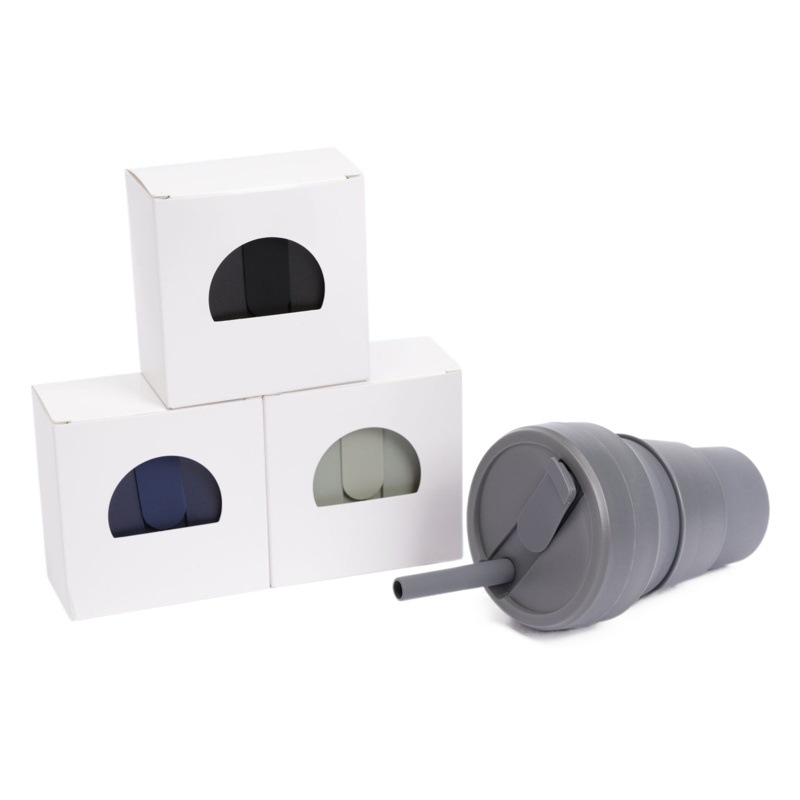 Taza de café plegable retráctil de silicona engrosada de celebridades de Internet de gran capacidad 16 onzas, 475ML y 12OZ Fábrica de Xiamen