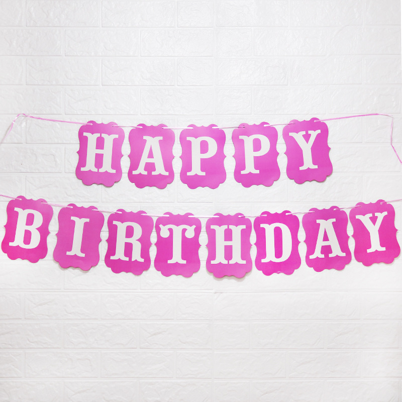 箔押し魚尾誕生日おめでとう旗happy birthdayパーティー装飾誕生日おめでとうバナー花|undefined
