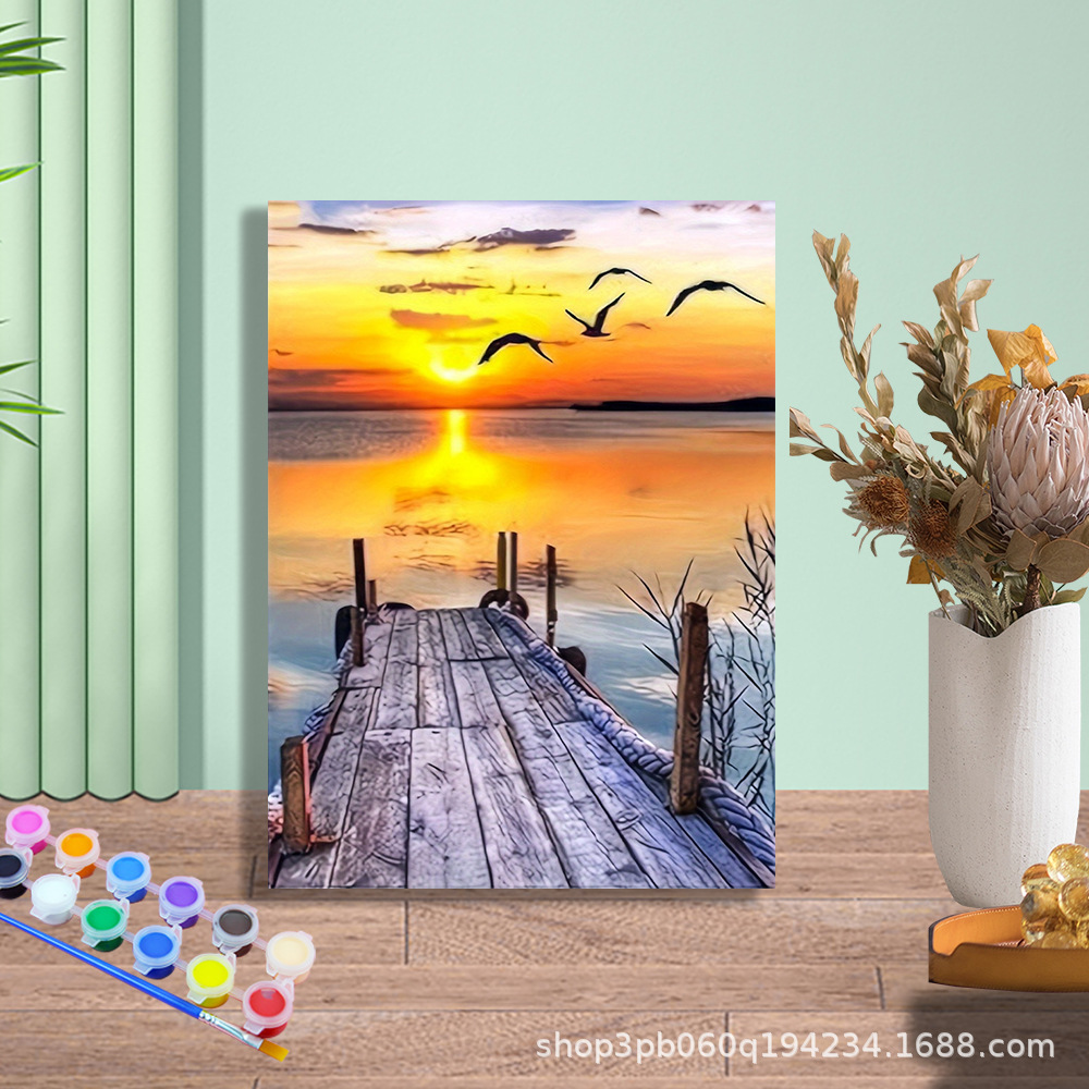 Jit transfronterizo envía bricolaje fábrica de pintura al óleo digital al por mayor arte animal pintura al óleo pintura decorativa puesto Amazon