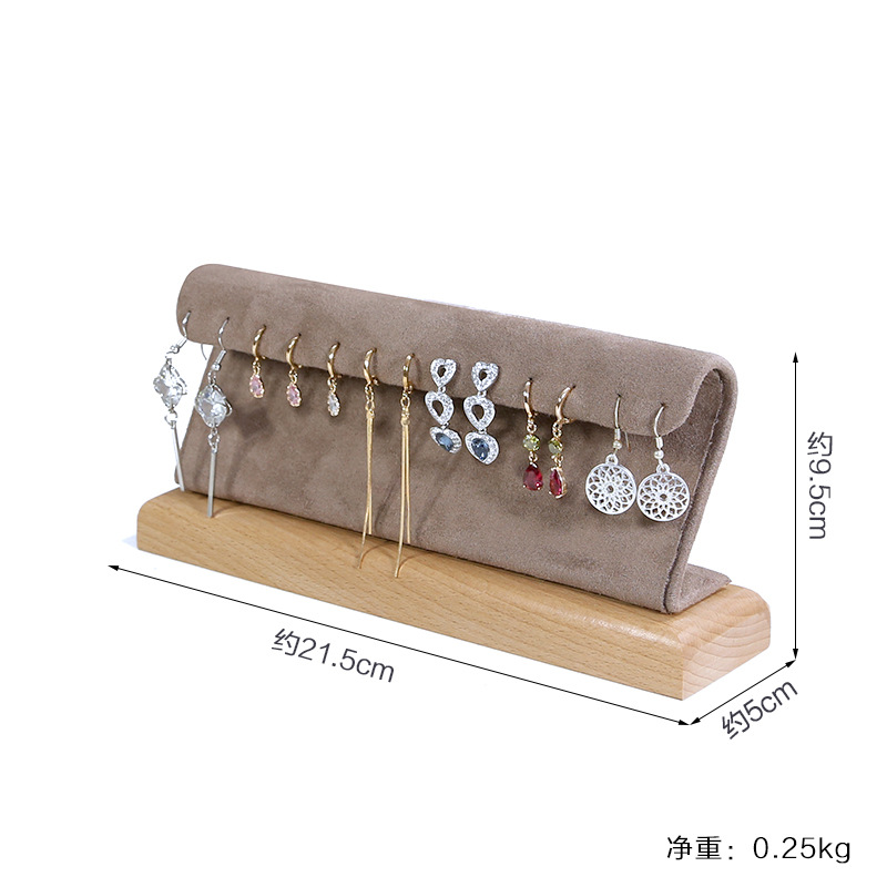 액세서리가없는 12 비트 귀걸이 랙 (커피 벨벳)