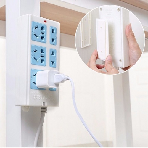 Multi-functional plug organizer, no drilling wall-mounting plug strip, invisible adhesive, wall-mounted power strip outlet, invisible storage