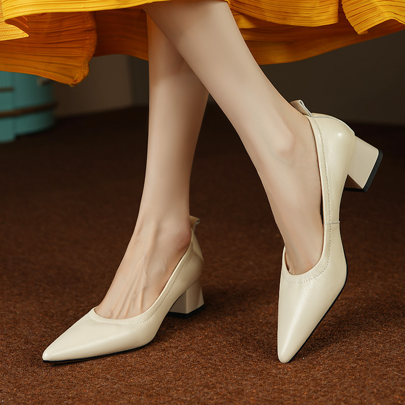 Autumn high heels heels pointed-toe