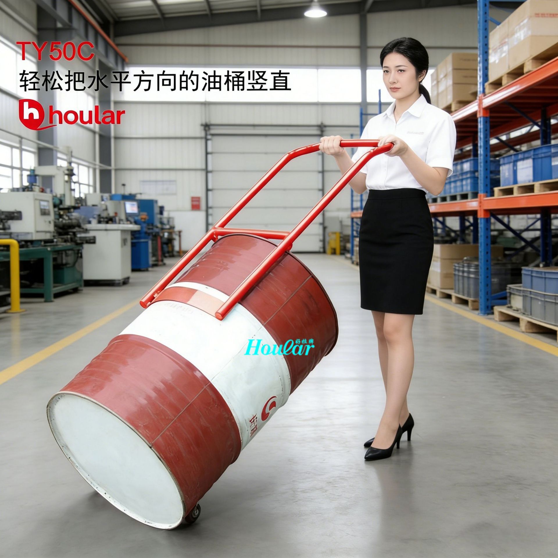 鹰力TY50扶桶器立桶器放倒油桶扶桶器省力工具手动油桶放料倒料器