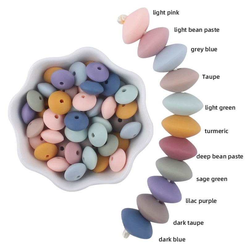 Силиконовые Бусины бусины счеты Распорки бусины DIY креативные успокаивающие Детские Прорезыватели ожерелье цепочка браслет ювелирные аксессуары