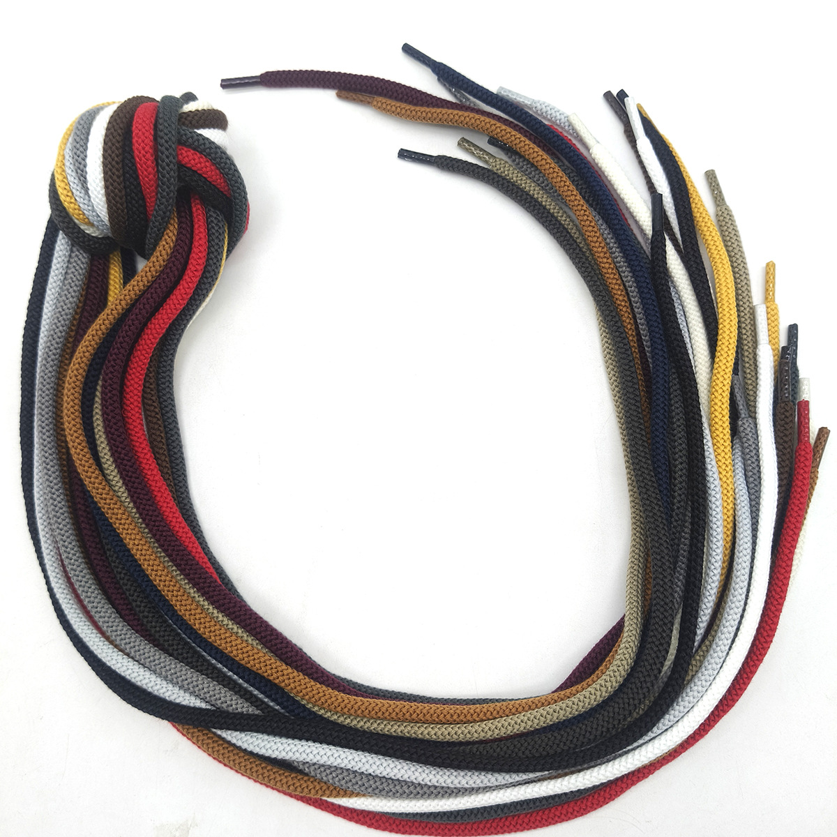 120 colores 5mm poliéster algodón plano hueco cordón de zapatos redondo adaptado a zapatos de tejido volador zapatos casuales de baloncesto cordón