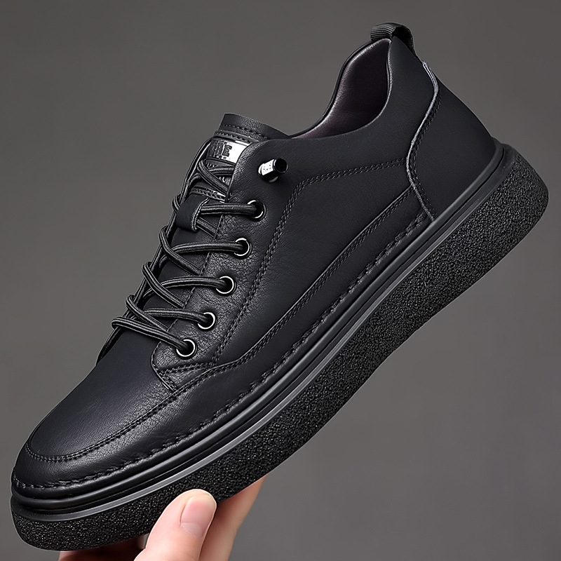 男鞋休闲复古商务板鞋男百搭品牌鞋子运动小皮鞋春季平底鞋休闲鞋