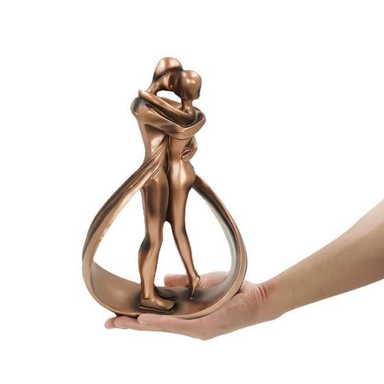 Cross-border New Couples Hug and Kiss Resin Crafts Home Desktop Ornaments Valentine's Day Ornaments