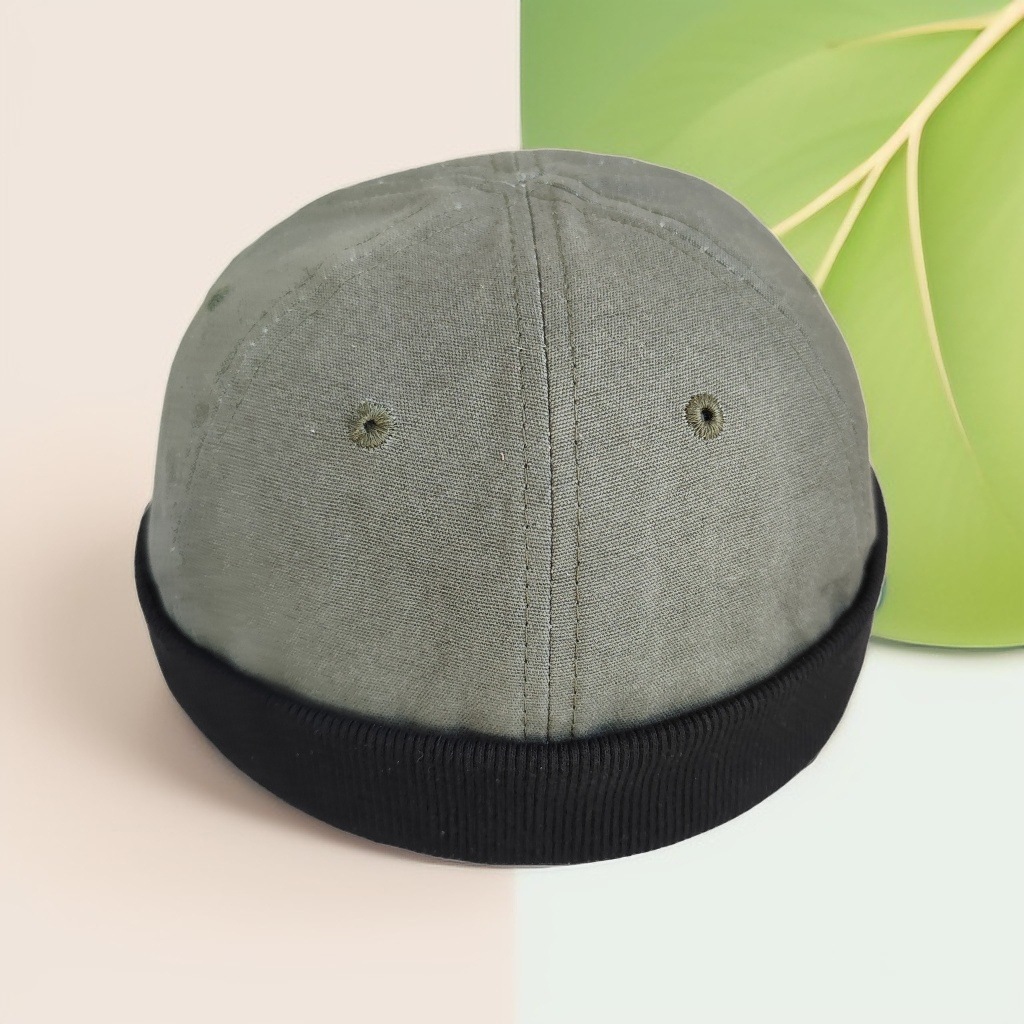 Sombrero de algodón nuevo sombrero de caballero retro primavera y otoño delgado sombrero de hombre de moda casual joven de mediana edad sombrero de piel de melón