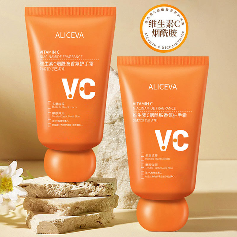 ALICEVA vitamina C nicotinamida perfume crema de manos hidratante no grasa humectante aclarante color de la piel fabricante