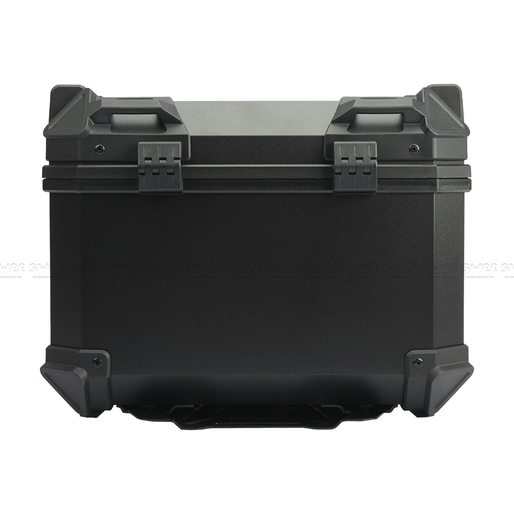 New all black field embossed 45L motorcycle ABS plastic tail box large trunk quick release motorcycle tail box