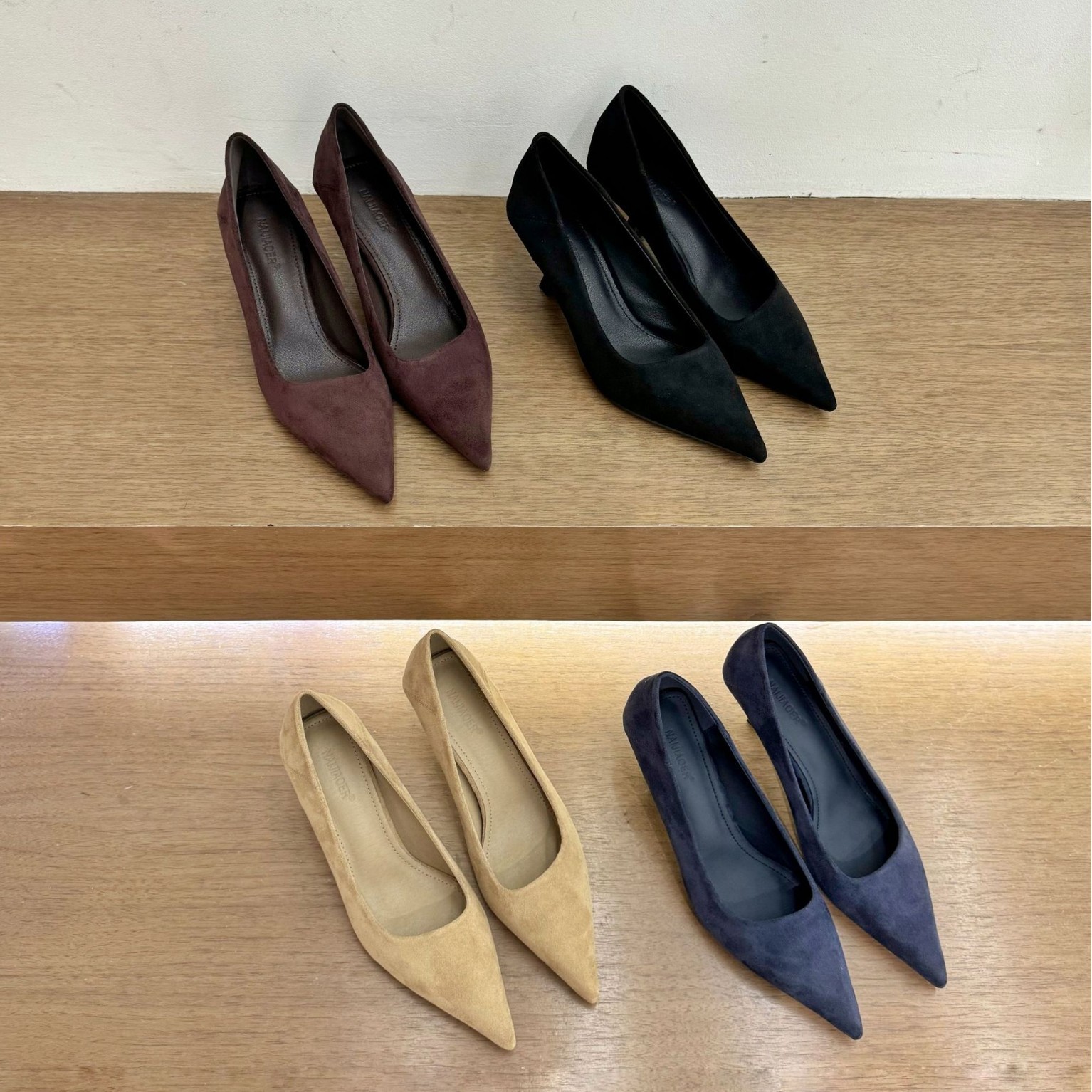 French Pointed Kitten Heel Black High Heels for Women 2025 New Spring and Autum Stiletto Suede Shallow Commuter Shoes