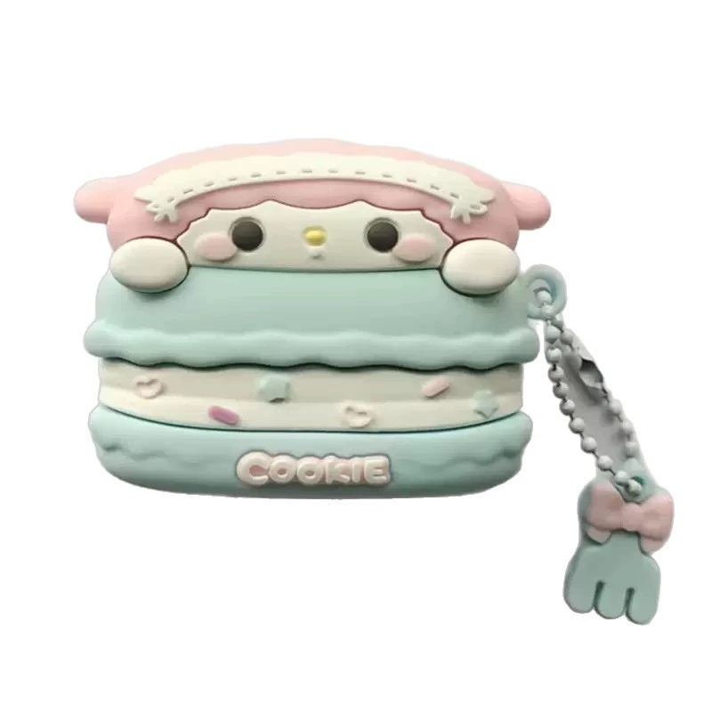 Apple, cartoon headphones, compatible protective case, print, pro3, bluetooth, 3/4