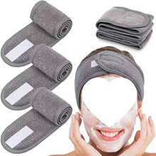 美容店头巾洗脸束发带魔术贴头发式化妆双层敷面膜发饰月15日发完