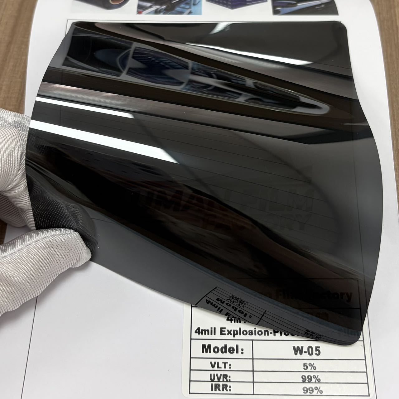 Película de aislamiento térmico para automóviles nanocerámica 4mil película de vidrio a prueba de explosiones de seguridad anti-impacto película adhesiva de automóviles de alta privacidad