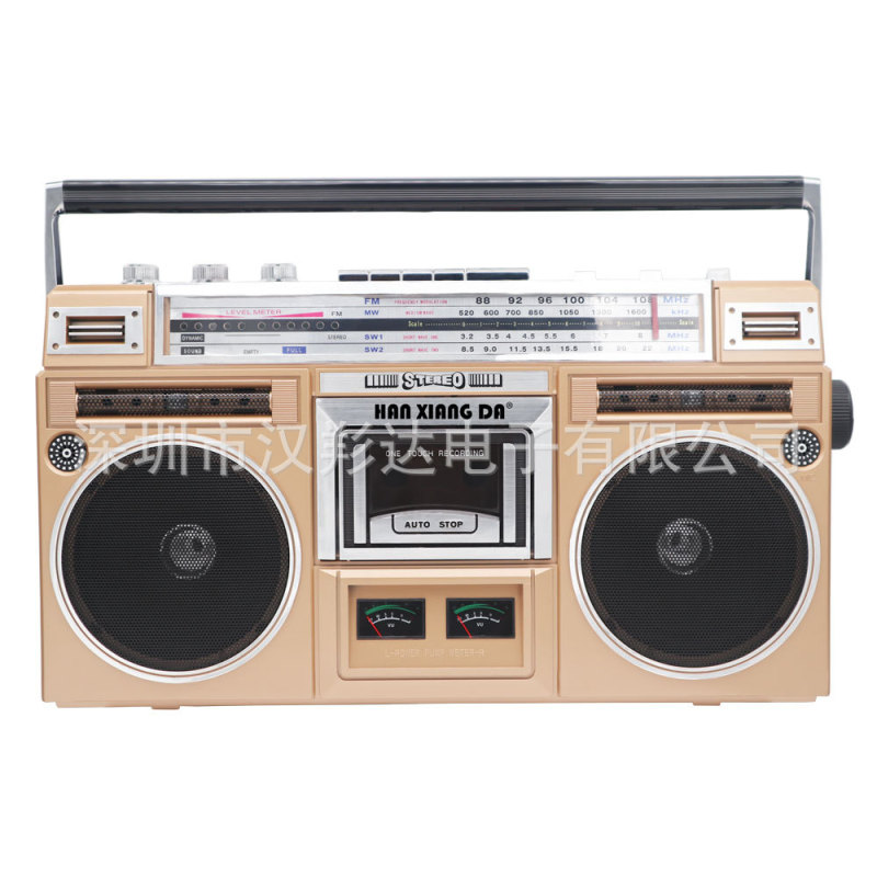 工場直売80年代高品質テープレコーダープレーヤーFM MW SWラジオUSB TF|undefined