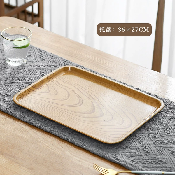 Wood grain tray