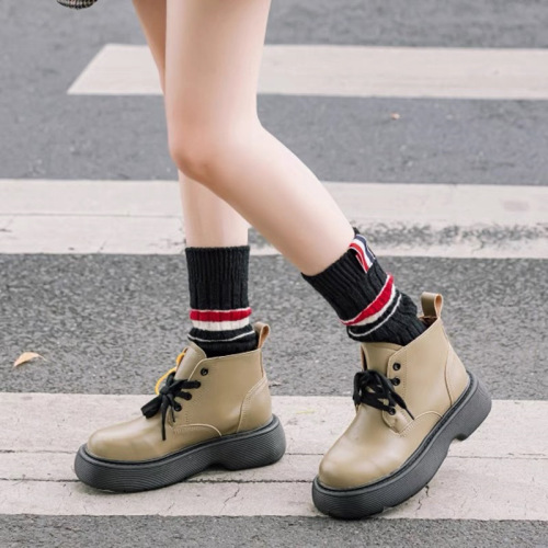 Trendy brand tb wool socks in autumn and winter thick warm men and women middle socks three bar striped Japanese ins pile socks