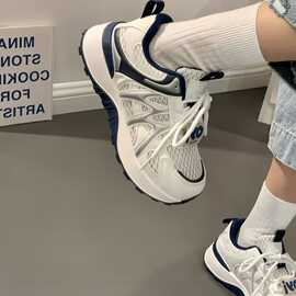 通勤网面显高老爹鞋女2026新款春夏季轻便百搭休闲厚底学生运动鞋