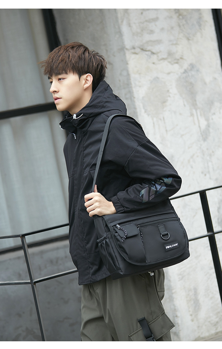 Ανδρική τσάντα ώμου Messenger Casual από καμβά, με χιαστί φερμουάρ, μεγάλης χωρητικότητας, για άνδρες, διαγώνιος, σακίδιο πλάτης_voghion.com