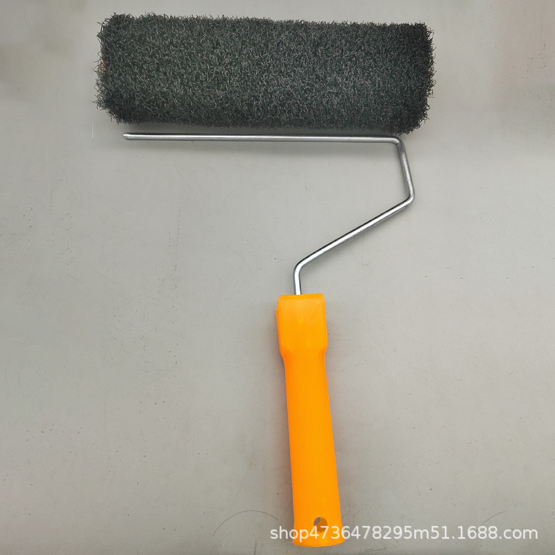 Cepillo de rodillo de masilla negra rodillo de alambre de nailon de alta elasticidad esponja textura herramienta de alimentación de masilla cepillo de rodillo