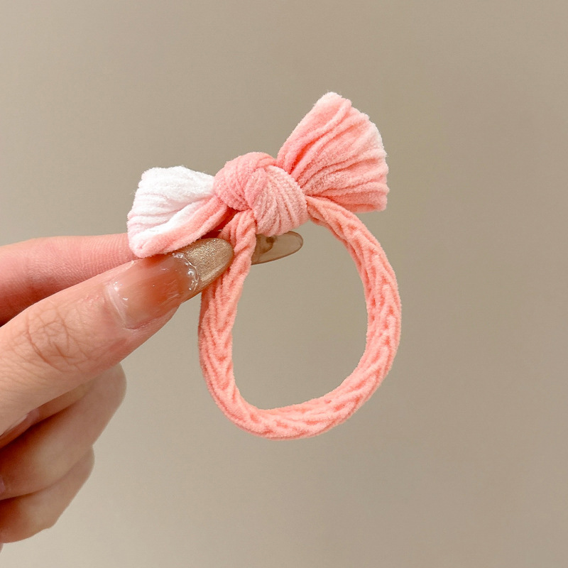 3 # Cuerda de pelo con lazo rosa degradado