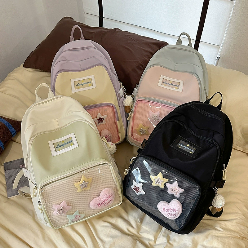 Высококачественный милый рюкзак, небольшая прозрачная сумочка через плечо, вместительная школьная сумка для средней школы