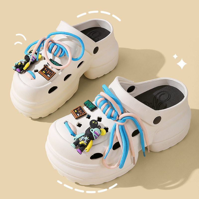 2024 Model Height-Increasing Eva Thick-Soled Clogs with Closed-Toe Design, Versatile and Comfortable, Suitable for Outdoor Wear and Beach Use