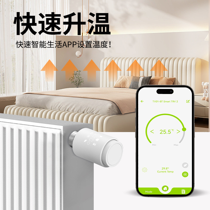 zigbee Smart radiator valve automatic wifi temperature control valve wireless thermostat remote floor heating thermostat