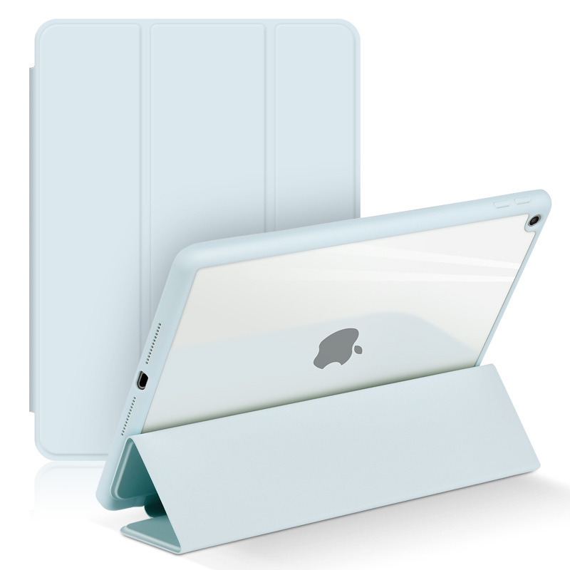 Applicable ipad transparent with Pen slot protective case air4 tablet computer leather case 10.9-inch 10.2 acrylic hard bottom