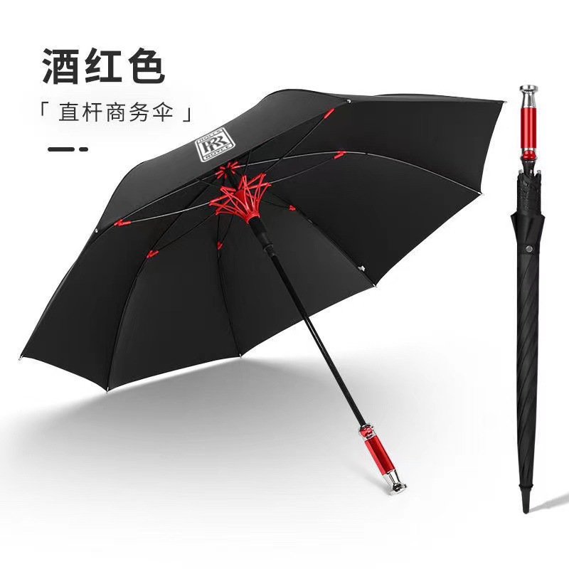 直杆高尔夫伞汽车雨伞双R劳斯莱斯同款雨伞定制广告伞