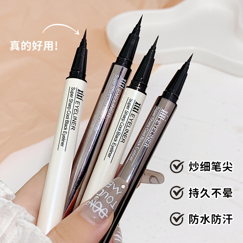 Makeup Xixi Smooth and Fine Eyeliner Pen - Ultra-fine, Waterproof, Smudge-proof, Extends to the Lower Eyelid for Shading and Contouring.