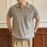 ZF8109-MW潮牌海鸥领针织短袖T恤简约时尚cleanfit透气上衣，男装针织衫/毛衣，星座614