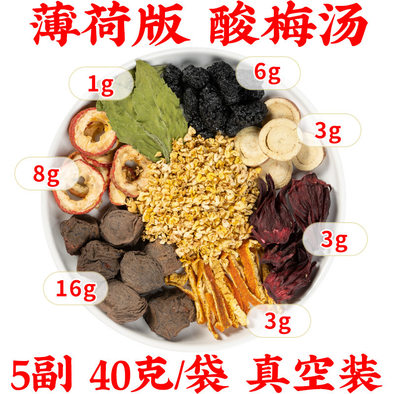 老北京桂花酸梅湯原料パック直送 同心堂古法自家製酸梅湯茶|undefined