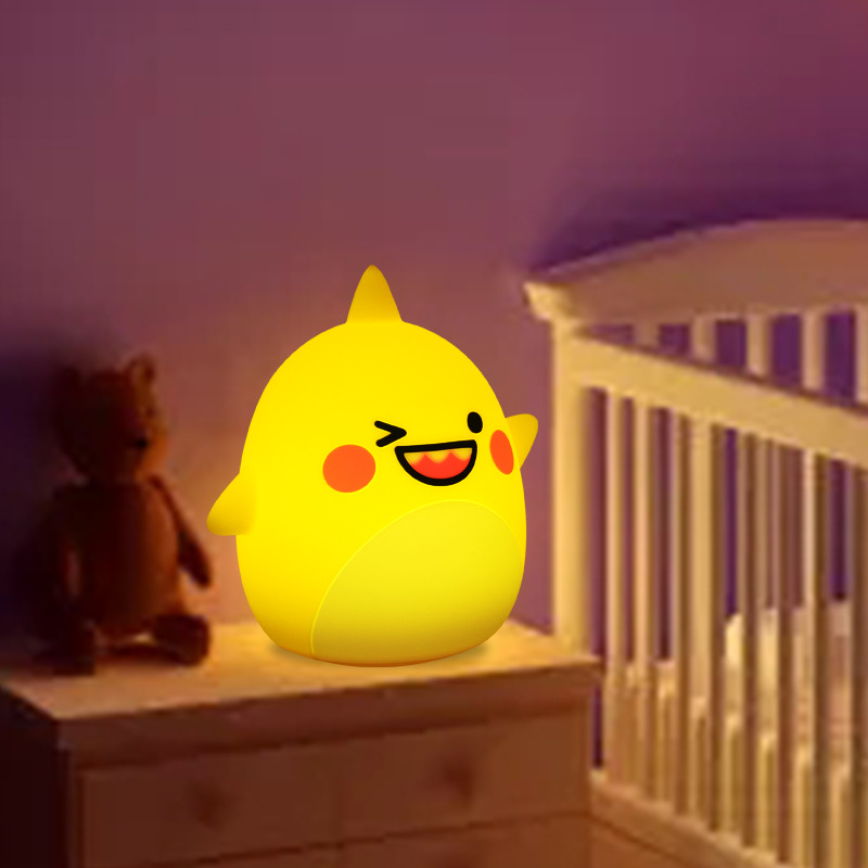 New and Unique Shark Silicone Clapping Light, Cross-Border Atmosphere Lamp, Children's Gift, Night Light, Company Gift, Color-Changing Light