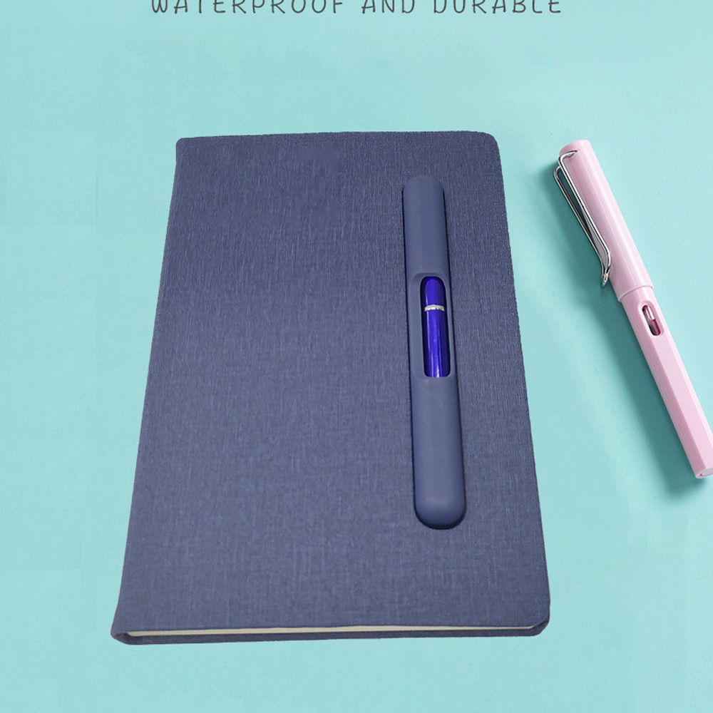 Transfronterizo Amazon A5 Handbook Student Diary Con bolígrafo Publicidad Logotipo de negocio creativo Cuaderno de notas PU de cuero de imitación