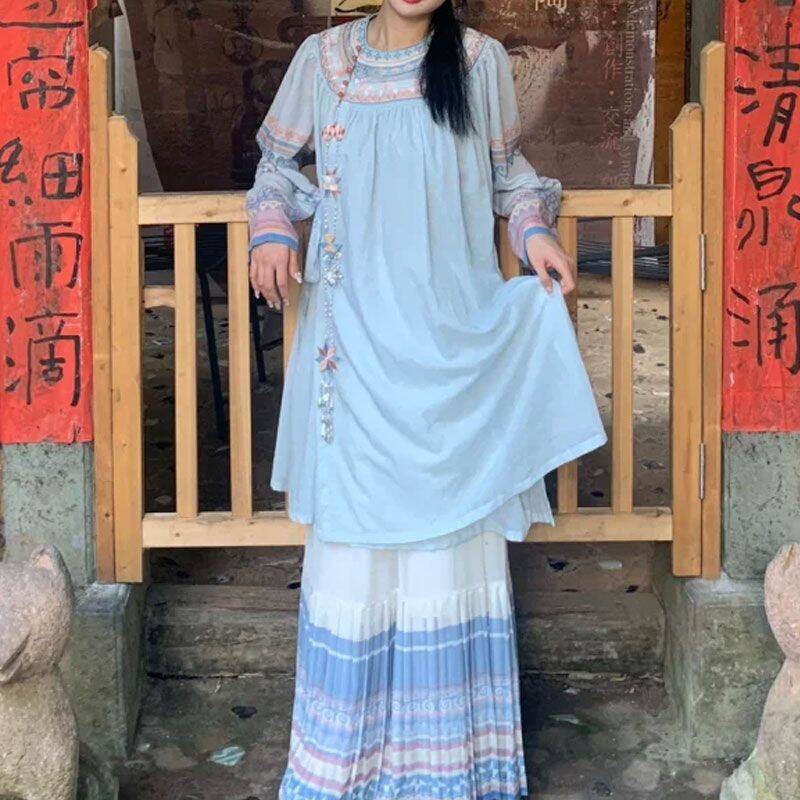撮影のテーマの妊婦の新しい中国式の写真撮影の服装の妊娠するマミーの大きい腹は水墨画の風格を照らして長いスカートを撮影します。
