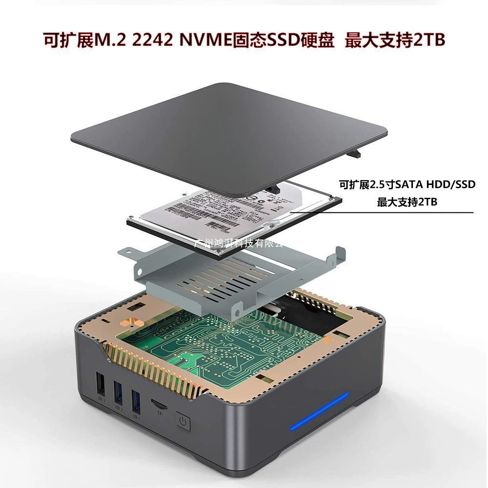 GK3VPLUS/N100 mini host N150 home office 4K game micro portable computer three screen output