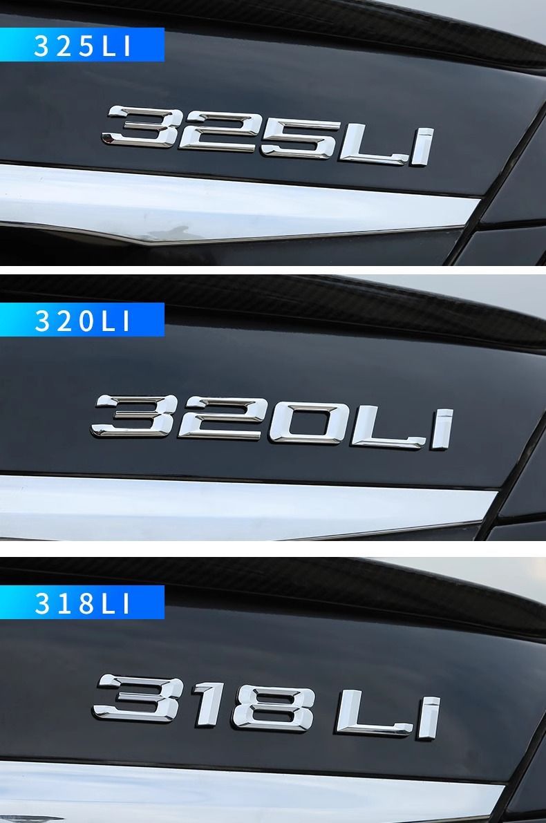BMW 3 Series 316Li 318Li 320Li 325Li 330Li car emblem and tail emblem, English lettering