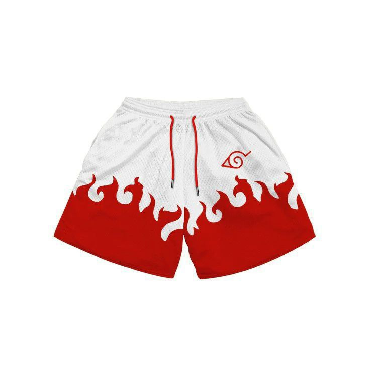 Cross-border Naruto Shorts Gym Sports One Piece Four-quarter Pants Dragon Ball Beach Pants Basketball Pants