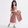 夏季儿童格子新款罩衫