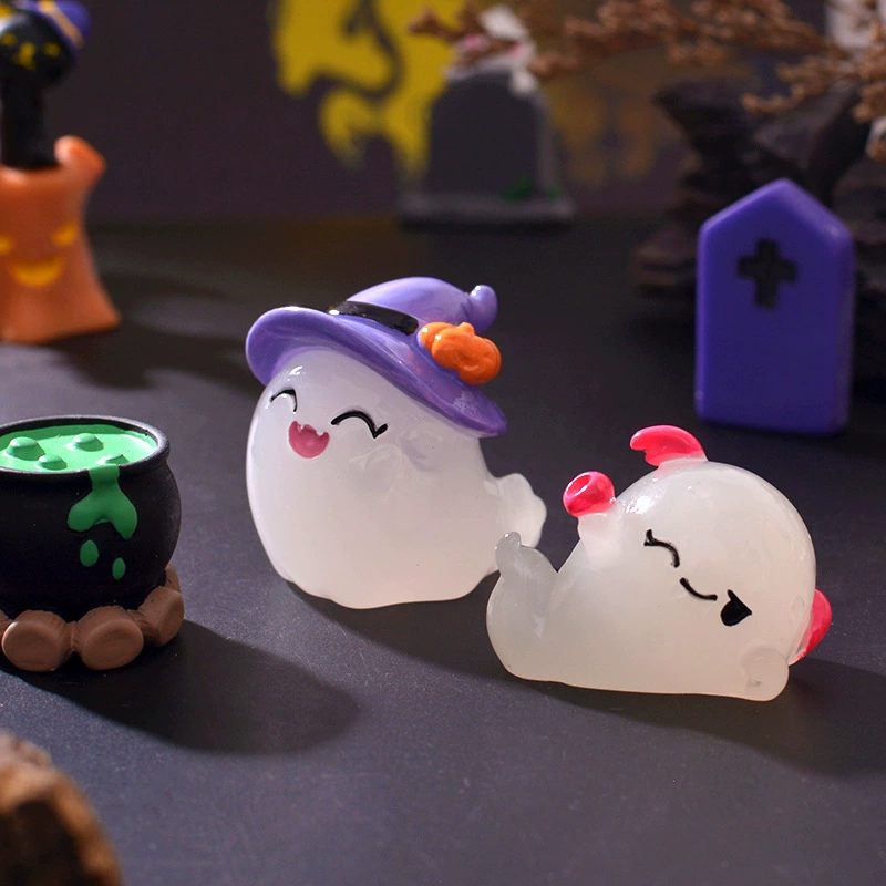 Светящиеся мини-орнаменты к Halloween, светящиеся мини-фигурки (тыква, призрак, вампир), размер 2,7×3,2×3 см